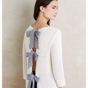 NWT Anthropologie Bow Back Pullover by Paper Crown, sz Medium